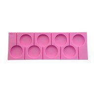 Wocuz 12-Capacity Round Silicone Lollipop Mold with Sticks for Baking Hard Candy Chocolate Pink N3