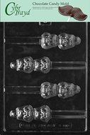 Cybrtrayd H116 Halloween Chocolate Candy Mold, Pumpkin Head Pretzel