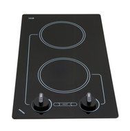 Cooktop Premium Electric Smooth Surface Ceramic Glass Double Burner Kitchen Cookware in Black N2