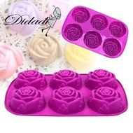 6 Cavity Rose Flower Candy Treats Cake Maker Mold. Chocolate Soap Mold. Baking Pan, Bake ware - Food Grade Silicone... N2