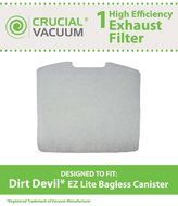 1 Dirt Devil Foam Exhaust Filter; Fits Dirt Devil Easy Lite Canister Vacuums; Compare to Part # 2KQ0104000; Designed...