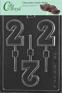 Cybrtrayd L047 No. 2 Lolly Chocolate Candy Mold with Exclusive Cybrtrayd Copyrighted Chocolate Molding Instructions