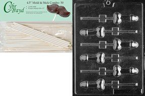 Cybrtrayd XX509 Small Pecker Pop Chocolate Candy Mold with Exclusive Cybrtrayd Copyrighted Chocolate Molding Instructions N2