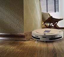 Amtidy A325 Robotinc Intelligent Robotic Vacuum Cleaner Sweep, Vacuum, Dry Mopping and Sanitize (Light Golden) N6