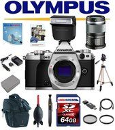Olympus OM-D E-M5 Mark II W/ Olympus FL-LM3 Flash, Olympus MSC ED M. 60mm f/2.8 Lens, 64GB Deluxe Kit OMD EM5... N3