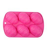 inkint 6-Hole Easter Festival Egg Cake Bread Muffin Brownie Cupcake Fondant Making Baking Mold Silicone DIY Homemade... N5