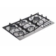 Empava 34" Stainless Steel Built-in 5 Burners Stove Gas Hob Fixed Cooktop, 4.33" H