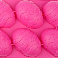 inkint 6-Hole Easter Festival Egg Cake Bread Muffin Brownie Cupcake Fondant Making Baking Mold Silicone DIY Homemade... N6
