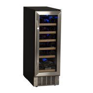 EdgeStar 18 Bottle Built-In Wine Cooler - Black/Stainless Steel