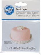 Round Treat Cups-White 18/Pkg 1.5"