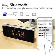 iTOMA Alarm Clock with Digital FM Radio, Bluetooth, Auto-Time Setting, Dual Alarm with Snooze and Sleep Timer,... N3
