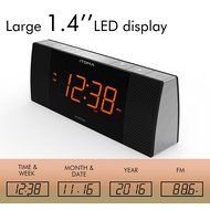 iTOMA Alarm Clock with Digital FM Radio, Bluetooth, Auto-Time Setting, Dual Alarm with Snooze and Sleep Timer,... N4
