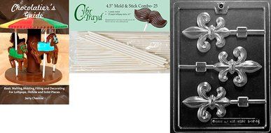 Cybrtrayd D097 Chocolate Candy Mold, Fleur-De-Lis Lolly Dads and Moms N12