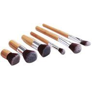 ShungHO Eco-friendly Bamboo Handle Synthetic Hair Makeup Brush Set Make-up Tool Kit 6PCS N5