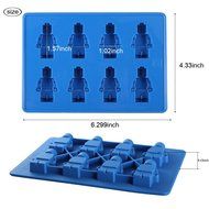 Gwogo Minifigure Building Brick Silicone Ice Tray Candy Chocolate Mold - for Lego Lovers(2 Pcs) N16