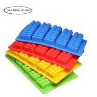 Gwogo Minifigure Building Brick Silicone Ice Tray Candy Chocolate Mold - for Lego Lovers(2 Pcs) N17