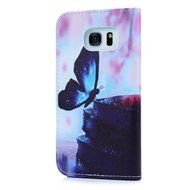 S7 Edge Case,Samsung Galaxy S7 Edge Case - Wallet Folio Flip Premuim PU Leather Case Colorful Print Design with... N25