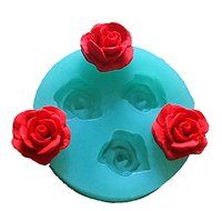 HT BAKEWARE | Three Miniature Roses Silicone Mold N2