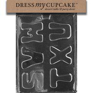 Dress My Cupcake DMCL007 Chocolate Candy Mold, Letters-S, T, U, V, W, X