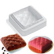 Square Pillow Design Silicone Mousse Cake Mould Soap Mold Silicone Flexible For Mousse Cake Custard Pudding Brownie...
