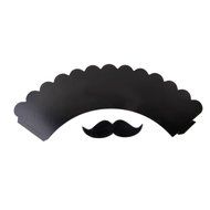 Click Down 12pcs DIY Mustache Cupcake Wrappers Cake Toppers Picks Decoration N6