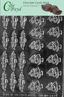 Cybrtrayd H103 Halloween Chocolate Candy Mold, Bite Size Bats and Witches