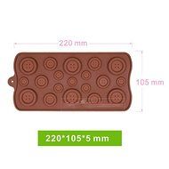 Anyana Silicone Chocolate Mold 3D Cute Button Shape Cake Decoration Tools moldes de silicona para fondant,Kitchen... N2