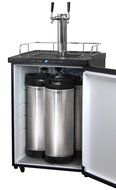 Kegco Full-Size Digital Homebrew Kegerator Dual Faucet Ball Lock Keg Dispenser Black N2