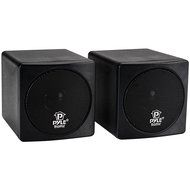 PYLE HOME PCB3BK 3" 100-Watt Mini-Cube Bookshelf Speakers (Black) N2