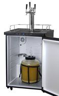 Kegco Full-Size Digital Homebrew Kegerator Dual Faucet Ball Lock Keg Dispenser Black N3