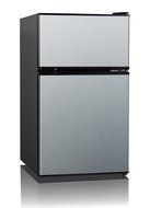 Midea WHD-127FSS1 Compact Reversible Double Door Refrigerator and Freezer, 3.5 Cubic Feet, Stainless Steel