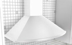 Zephyr Savona 30" White Chimney Wall Hood