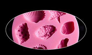 Let'S Diy(TM)Sea Shell Shape Chocolate Silicon Mold Fondant Cake Decoration Mold,Small Size