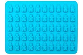 BAWAB Silicone Gummy Bear Mold with BONUS DROPPER FOR EASY FILLING! &ndash; 50 Cavity 1 Pack | 100% LFGB Silicone, No... N6