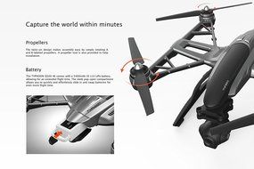 2 Pack Yuneec Black Propeller Sets / Rotor Blades A and B (YUNQ4K115A) (YUNQ4K115B), For Q500 4K, Q500, Q500+... N5