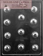 Swirl Top Bon Bon Chocolate Candy Mold With &copy; Candy Making Instruction - set of 2