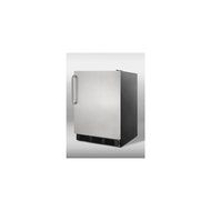 Summit CT66BSSTBADA: ADA compliant refrigerator-freezer for freestanding use, with black cabinet, stainless steel... N3