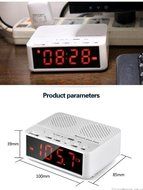 Digital Alarm Clock with Bluetooth Speaker LED Display/FM Radio/Mp3 Player/TF