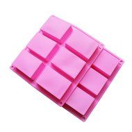 Rectangle Silicone Mold For Handmade Soap, cake, bread 6 Holes, Set of 2 N4