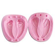Wocuz W0712 Silicone Pair of 3D Wings Shape Fondant Mold Candy Making Mould for Cake Embossing Decoration N2