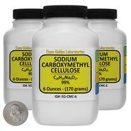 Sodium Carboxymethyl Cellulose [CMC] 99% Food Grade Powder 1 Lb in Three Space-Saver Bottles USA N2