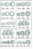 Lesirit 36 Piece Fondant Cake Cookie Plunger Cutter DIY Cake Decorating Mold Tools (A) N6