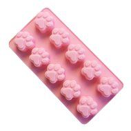 Cherryard 10-Cavity Cat Paw Silicone Molds for Making Cake, Candy, Chocolate, Jello, Reusable Pop Molds N2