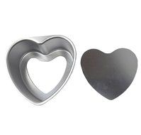 Hanperal 6 Inch Heart Shaped Cake Pan with Removable Bottom N3