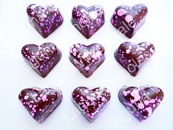 Monique Polycarbonate Chocolate Candy Molds 21 Piece Lovely Valentine Heart. Non-stick - Easy to Unmold - Easy... N4