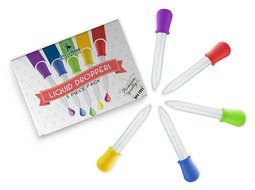 New Liquid DROPPER - 5 x FDA Approved Silicone and Plastic DROPPERS - 5 ML Pipettes Essential for Candy Molds... N5