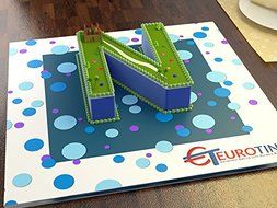 10" ALPHABET "N" BIRTHDAY WEDDING ANIVERSARY CAKE TIN N2