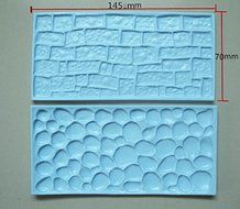 Anyana Bark Brick Wall Mold Silicone Fondant Sugarpaste Cake Decorating Cookie Cutter Gum Pastry Tool Kitchen... N2