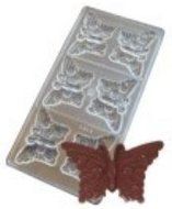 Polycarbonate Butterfly Chocolate Mold, 6 Cavities