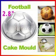 2.8" 3D Football Soccer Ball Aluminum DIY Birthday Cake Baking Jello Pan Mold Mould